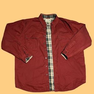 LL Bean Flannel-Lined Hurricane Shirt